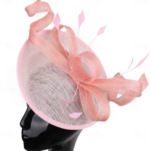 Headpiece Feathers Sinamay Wedding Evening Party Elegant Wedding With Feather Headpiece Headwear