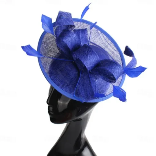 Headpiece Feathers Sinamay Wedding Evening Party Elegant Wedding With Feather Headpiece Headwear