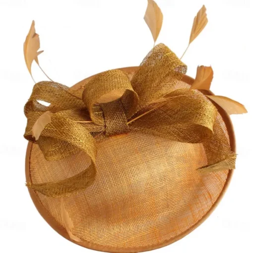 Headpiece Feathers Sinamay Wedding Evening Party Elegant Wedding With Feather Headpiece Headwear