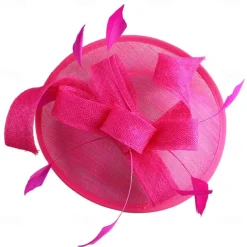 Headpiece Feathers Sinamay Wedding Evening Party Elegant Wedding With Feather Headpiece Headwear