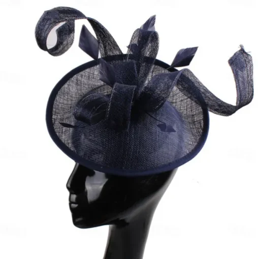 Headpiece Feathers Sinamay Wedding Evening Party Elegant Wedding With Feather Headpiece Headwear