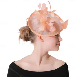 Headpiece Feathers Sinamay Wedding Evening Party Elegant Wedding With Feather Headpiece Headwear