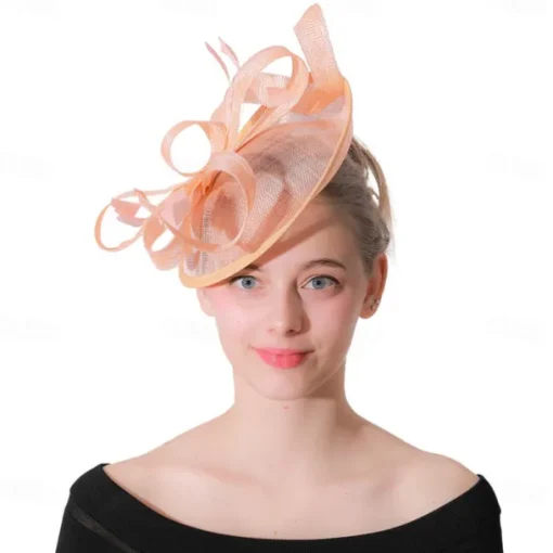 Headpiece Feathers Sinamay Wedding Evening Party Elegant Wedding With Feather Headpiece Headwear