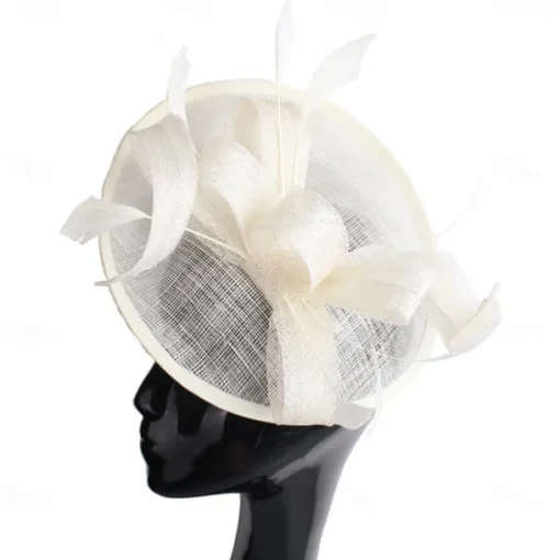 Headpiece Feathers Sinamay Wedding Evening Party Elegant Wedding With Feather Headpiece Headwear