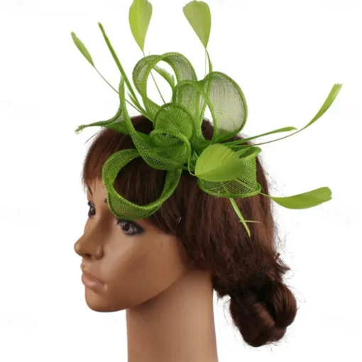 Headpiece Feathers Sinamay Wedding Evening Party Elegant Wedding With Feather Headpiece Headwear