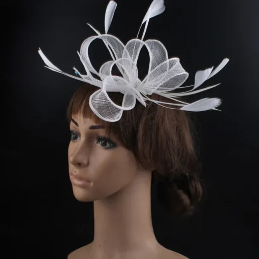 Headpiece Feathers Sinamay Wedding Evening Party Elegant Wedding With Feather Headpiece Headwear