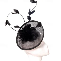 Headpiece Feathers Sinamay Wedding Evening Party Elegant Wedding With Feather Headpiece Headwear