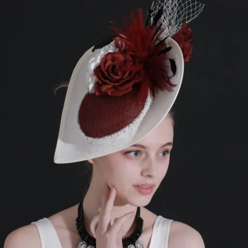 Headpiece Feathers Sinamay Wedding Evening Party Elegant Wedding With Feather Headpiece Headwear