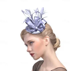 Headpiece Feathers Wedding Evening Party Elegant Wedding With Pure Color Headpiece Headwear