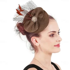 Headpiece Feathers Wedding Evening Party Elegant Wedding With Feather Headpiece Headwear