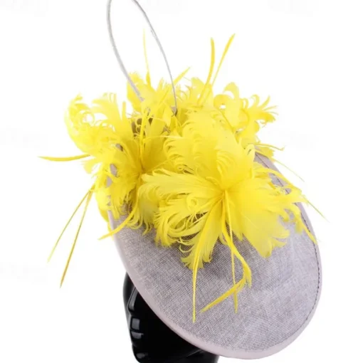 Headpiece Sinamay Wedding Evening Party Elegant Wedding With Feather Headpiece Headwear