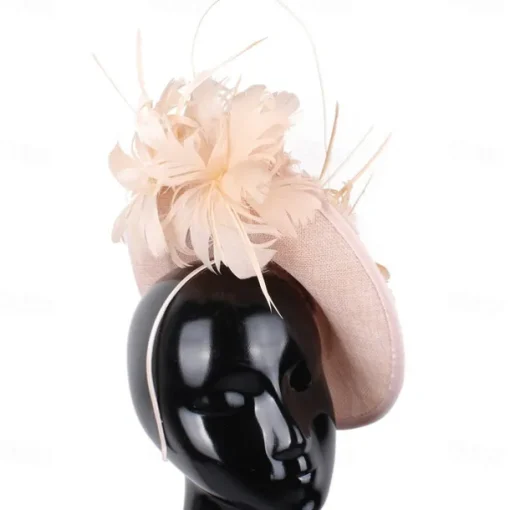 Headpiece Sinamay Wedding Evening Party Elegant Wedding With Feather Headpiece Headwear