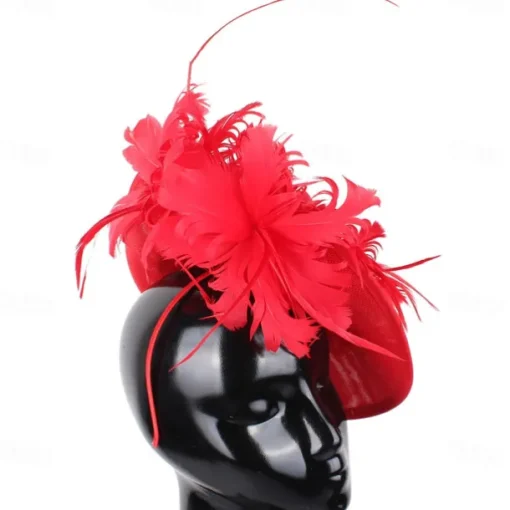 Headpiece Sinamay Wedding Evening Party Elegant Wedding With Feather Headpiece Headwear