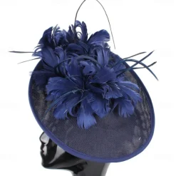 Headpiece Sinamay Wedding Evening Party Elegant Wedding With Feather Headpiece Headwear
