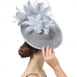 Headpiece Sinamay Wedding Evening Party Elegant Wedding With Feather Headpiece Headwear
