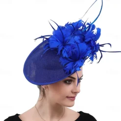 Headpiece Sinamay Wedding Evening Party Elegant Wedding With Feather Headpiece Headwear
