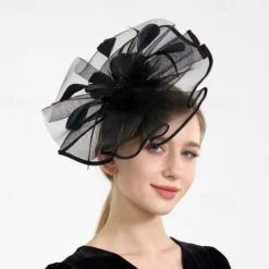 Headpiece Tulle Feathers Wedding Evening Party Elegant Wedding With Pure Color Headpiece Headwear