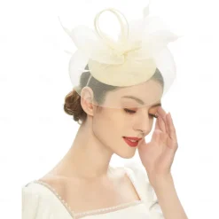 Headpiece Tulle Wedding Evening Party Elegant Wedding With Pure Color Headpiece Headwear
