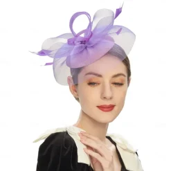 Headpiece Tulle Wedding Evening Party Elegant Wedding With Pure Color Headpiece Headwear