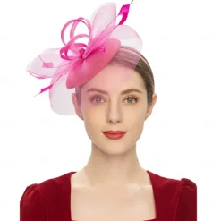 Headpiece Tulle Wedding Evening Party Elegant Wedding With Pure Color Headpiece Headwear