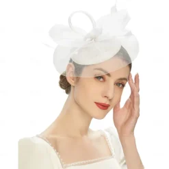 Headpiece Tulle Wedding Evening Party Elegant Wedding With Pure Color Headpiece Headwear