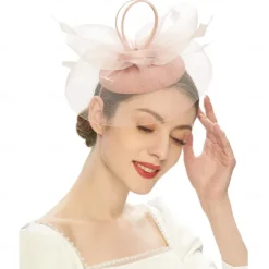 Headpiece Tulle Wedding Evening Party Elegant Wedding With Pure Color Headpiece Headwear