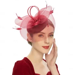 Headpiece Tulle Wedding Evening Party Elegant Wedding With Pure Color Headpiece Headwear