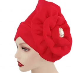 Headwear Headpiece Polyester / Cotton Blend Floppy Hat Turbans Casual Church With Floral Pure Color Headpiece Headwear