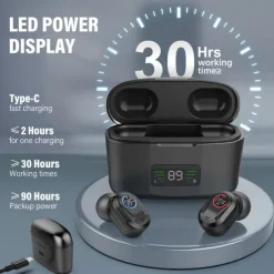 Hearing Aid With Led Charging Case Invisible Hearing Amplifiers Charging Hearing Aid Hearing Devices Hearing Loss Ompensation