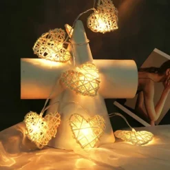 Heart Shape LED Fairy String Lights 1.5 M-10LEDs 3M-20LEDs Wedding Birthday Party Christmas Decoration Lamp Battery or USB Powered