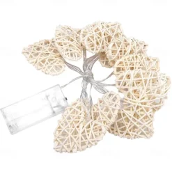 Heart Shape LED Fairy String Lights 1.5 M-10LEDs 3M-20LEDs Wedding Birthday Party Christmas Decoration Lamp Battery or USB Powered