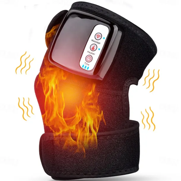Heated Knee Massager Shoulder Electric Shoulder Elbow Knee Massager Hot Compress Vibration Multifunctional Heating Kneepad Massage Physiotherapy Instrument
