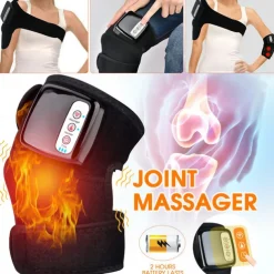 Heated Knee Massager Shoulder Electric Shoulder Elbow Knee Massager Hot Compress Vibration Multifunctional Heating Kneepad Massage Physiotherapy Instrument