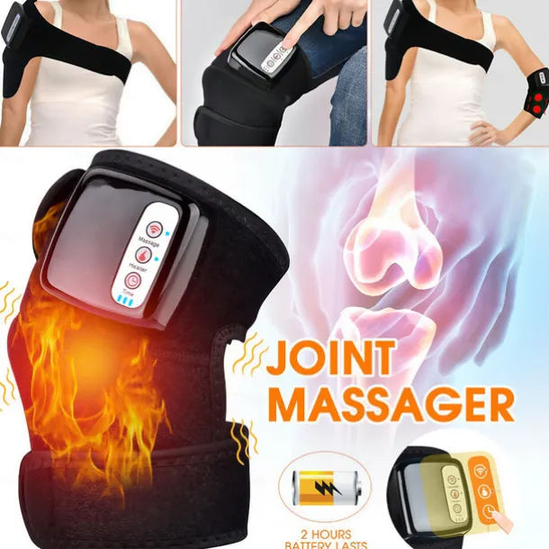 Heated Knee Massager Shoulder Electric Shoulder Elbow Knee Massager Hot Compress Vibration Multifunctional Heating Kneepad Massage Physiotherapy Instrument