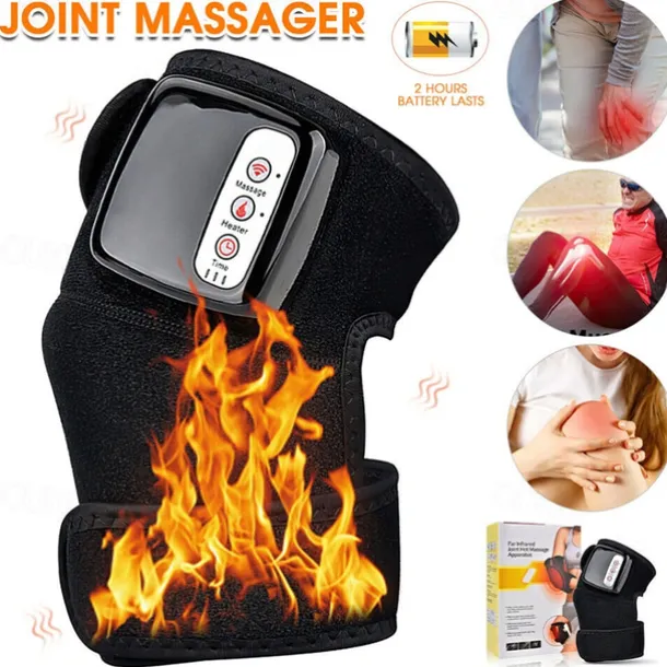 Heated Knee Massager Shoulder Electric Shoulder Elbow Knee Massager Hot Compress Vibration Multifunctional Heating Kneepad Massage Physiotherapy Instrument