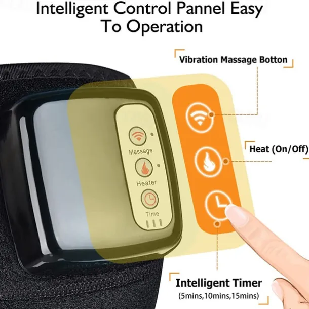 Heated Knee Massager Shoulder Electric Shoulder Elbow Knee Massager Hot Compress Vibration Multifunctional Heating Kneepad Massage Physiotherapy Instrument