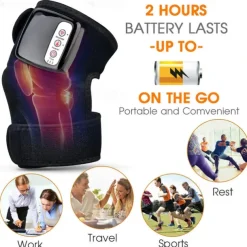 Heated Knee Massager Shoulder Electric Shoulder Elbow Knee Massager Hot Compress Vibration Multifunctional Heating Kneepad Massage Physiotherapy Instrument