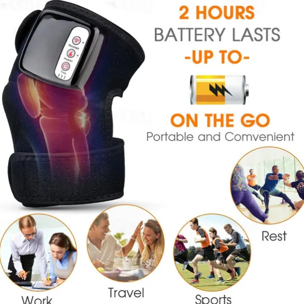 Heated Knee Massager Shoulder Electric Shoulder Elbow Knee Massager Hot Compress Vibration Multifunctional Heating Kneepad Massage Physiotherapy Instrument