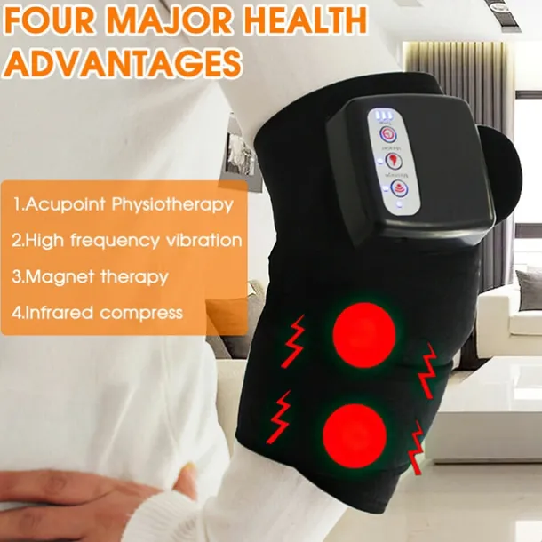 Heated Knee Massager Shoulder Electric Shoulder Elbow Knee Massager Hot Compress Vibration Multifunctional Heating Kneepad Massage Physiotherapy Instrument