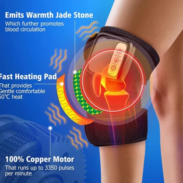 Heated Knee Massager Shoulder Electric Shoulder Elbow Knee Massager Hot Compress Vibration Multifunctional Heating Kneepad Massage Physiotherapy Instrument