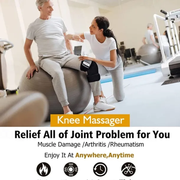Heated Knee Massager Shoulder Electric Shoulder Elbow Knee Massager Hot Compress Vibration Multifunctional Heating Kneepad Massage Physiotherapy Instrument