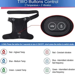 Heated Massage Shoulder Brace With 3 Vibration And Heating Settings Supports Adjustable Heated ShoulderPads for Rotating Cuffs Freezing Shoulder Dislocation Or musclePain Relief Supports