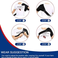 Heated Massage Shoulder Brace With 3 Vibration And Heating Settings Supports Adjustable Heated ShoulderPads for Rotating Cuffs Freezing Shoulder Dislocation Or musclePain Relief Supports