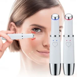 Heating Massage Pen Eye Massager Wand - Chargeable Facial Massager - Eye Massager Lip Massager