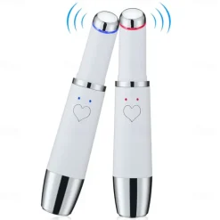 Heating Massage Pen Eye Massager Wand - Chargeable Facial Massager - Eye Massager Lip Massager