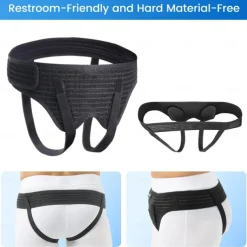 Hernia Belt for Men Women - Bilateral/Double Inguinal, Groin Hernia Support Truss Underwear Briefs, Pain Relief Recovery Adjustable Strap with 2 Removable Medical Compression Pads