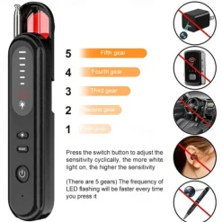 Hidden Camera Detector GPS Tracker Detector Find Wireless Bugging Devices in Cars Bathrooms Offices Hotels