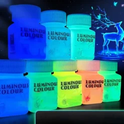 High Brightness Luminous Acrylic Paint 58ml Student Hand-painted DIY Textile Wall Painting Super Bright Light Storage Pigment