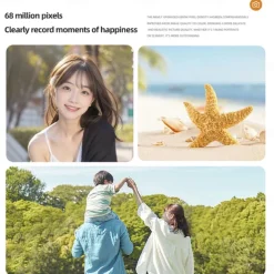 High definition anti shake 6800W true 4K high-definition digital student camera 16x zoom camera and video recorder