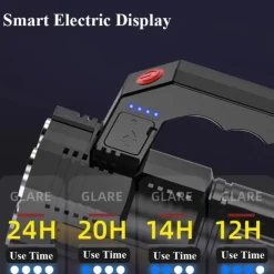 High Power Four-cell LED Flashlight USB Rechargeable Powerful LED Flashlight Camping Super Bright Flashlight Cycling Light